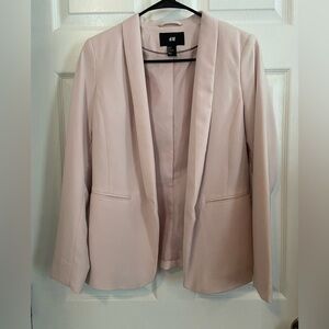 H&M size 8 blush collarless blazer